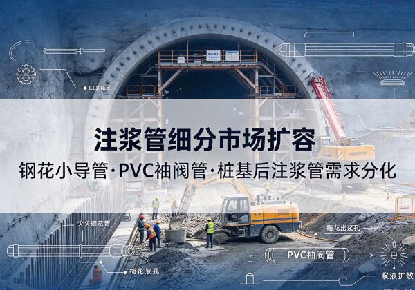 苏尼特右旗注浆管细分市场扩容，隧道钢花小导管、PVC 袖阀管、桩基后注浆管需求分化